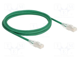 Patch cord; U/FTP; Cat: 6a; RJ45 plug,both sides; 2m; LSZH; green