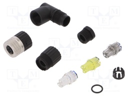 Connector: M8; female; PIN: 4; angled 90°; for cable; plug; E; 4A