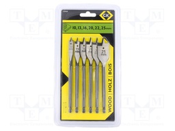 Tool accessories: drill set; Pcs: 6; Drill Bit: for wood