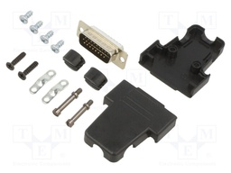 D-Sub; PIN: 26; plug; male; soldering; for cable; black