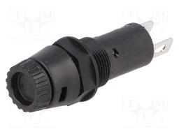 Fuse holder; cylindrical fuses; 5x20mm; 10A; Mounting: on panel
