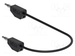 Test lead; 60VDC; 30VAC; 6A; banana plug 2mm,both sides; Len: 0.5m