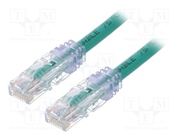 Patch cord; TX6A™ 10Gig,U/UTP; 6a; solid; Cu; PVC; green; Len: 3m