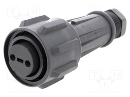 Connector: circular; plug; female; PIN: 2; EXPlora; Contacts: brass