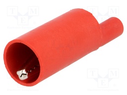 Crocodile clip; 10A; red; 4mm