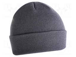 Cap; two-layer,furlined; grey; acrylic; Size: 57-61; 12pcs.