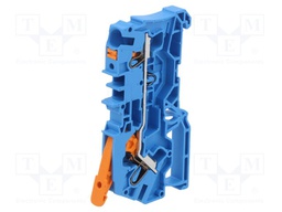 Splice terminal: rail; 0.5÷6mm2; ways: 1; terminals: 2; blue; 2104