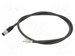 Connection lead; M12; PIN: 5; straight; 1m; socket; 250VAC; 4A; male