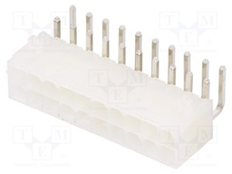 Socket; wire-board; male; MF42; 4.2mm; PIN: 20; THT; PCB snap; 7A