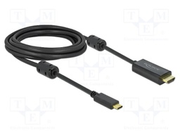 Cable; HDMI plug,USB C plug; HDMI 2.0,High Speed; Len: 3m; black