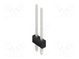 Connector: pin strips; pin header; male; PIN: 2; 2.54mm; THT; 2x1
