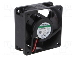 Fan: DC; axial; 24VDC; 60x60x25mm; 67.95m3/h; 33dBA; Vapo; 6100rpm