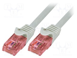 Patch cord; U/UTP; 6; stranded; Cu; LSZH; white; 5m; 26AWG