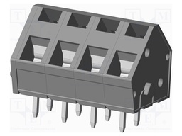 Connector: PCB terminal block; terminal; angled 45°; on PCBs