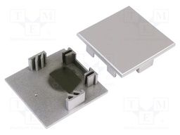 Cap for LED profiles; grey; ABS; Application: PHIL53; Pcs: 2