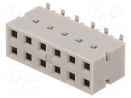 Socket; wire-board; female; DUBOX; 2.54mm; PIN: 12; SMT; gold-plated