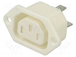 Connector: AC supply; socket; female; C13 (F); 6.3mm connectors