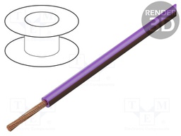 Wire; H05V-K,LgY; stranded; Cu; 1.5mm2; PVC; violet-brown; 100m