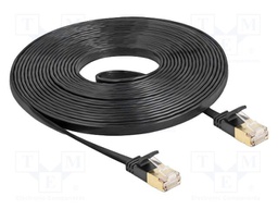 Patch cord; U/FTP; Cat: 7; RJ45 plug,both sides; 5m; PVC; black