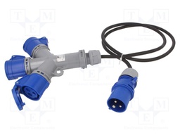 Connector: AC supply; socket; male/female; 16A; 230VAC; IEC 60309