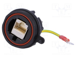 Coupler; 0.8m; Buccaneer Ethernet; PIN: 8; with earthing; 1.5A