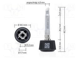 Tip; hoof; 4mm; longlife; for soldering station; ERSA-0ICT1000A