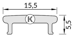 Cover for LED profiles; white; 2m; Application: FLOOR12; V: K