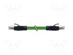Patch cord; RJ45 plug,both sides; 5e; stranded; Cu; PUR; green; 5m