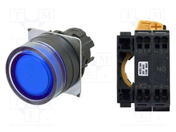 Switch: push-button; 22mm; Stabl.pos: 1; flat; Pos: 2