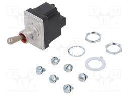 Switch: toggle; Pos: 2; DPDT; ON-ON; 6A/230VAC; 20A/28VDC; -65÷71°C