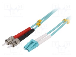 Connector: fiber optic; patchcord; multi mode duplex (MM); ST,LC