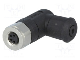 Connector: M8; female; PIN: 4; angled 90°; for cable; plug