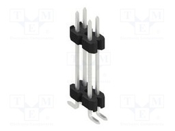 Connector: pin strips; pin header; male; PIN: 4; 1.27mm; SMT; 2x2