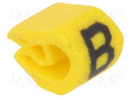 Markers for cables and wires; Label symbol: B; 2÷5mm; PVC; yellow