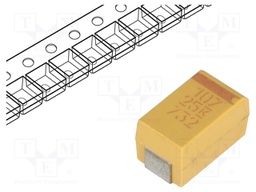 Capacitor: tantalum; low ESR; 100uF; 25VDC; Case: X; 2917; ESR: 150mΩ
