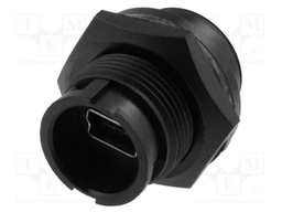 Socket; USB B mini; Data-Con-X; THT; USB 2.0; IP67,IP68