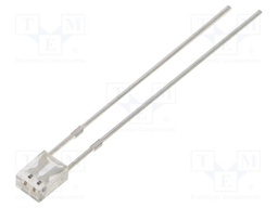 LED; orange; rectangular; 2x3x4mm; bipolar; 500÷750mcd; 100°; 20mA