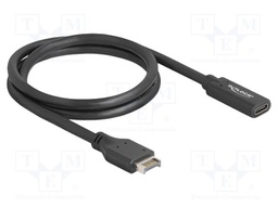 Cable; USB C socket,USB Type-E Key A plug; 0.7m; black