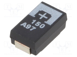 Capacitor: tantalum-polymer; 150uF; 10VDC; TPE; SMD; ±20%; 2000h