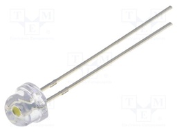 LED; 5mm; white; 1300÷1700mcd; 100°; Front: convex
