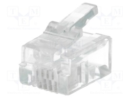 Plug; RJ11; PIN: 4; unshielded; gold-plated; Layout: 6p4c; 26AWG; IDC