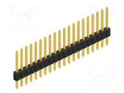 Connector: pin strips; pin header; male; PIN: 20; 1.27mm; THT; 1x20