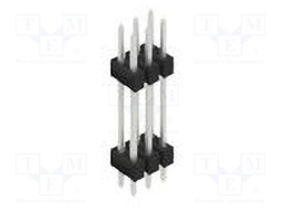Connector: pin strips; pin header; male; PIN: 6; 2.54mm; THT; 2x3