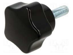 Knob; Dia: 32mm; M6; 20mm; H: 23mm; duroplast (PF); black; -20÷110°C