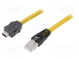 Cable: patch cord; RJ45 plug,ix Industrial plug; Cat: 6a; 3m; plug