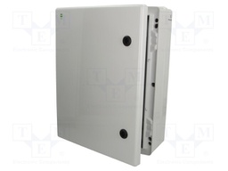Enclosure: wall mounting; X: 356mm; Y: 456mm; Z: 162mm; ABS; grey