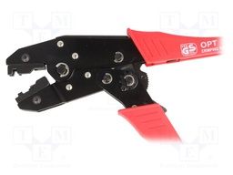 Tool: for crimping; non-insulated terminals angeled 90°