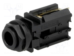 Socket; Jack 6,35mm; female; mono; straight; for panel mounting