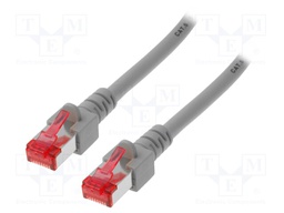 Patch cord; S/FTP; 6; stranded; Cu; FRNC; grey; 2m; 27AWG