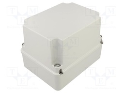 Enclosure: junction box; wall mount; plastic; grey